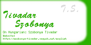 tivadar szobonya business card